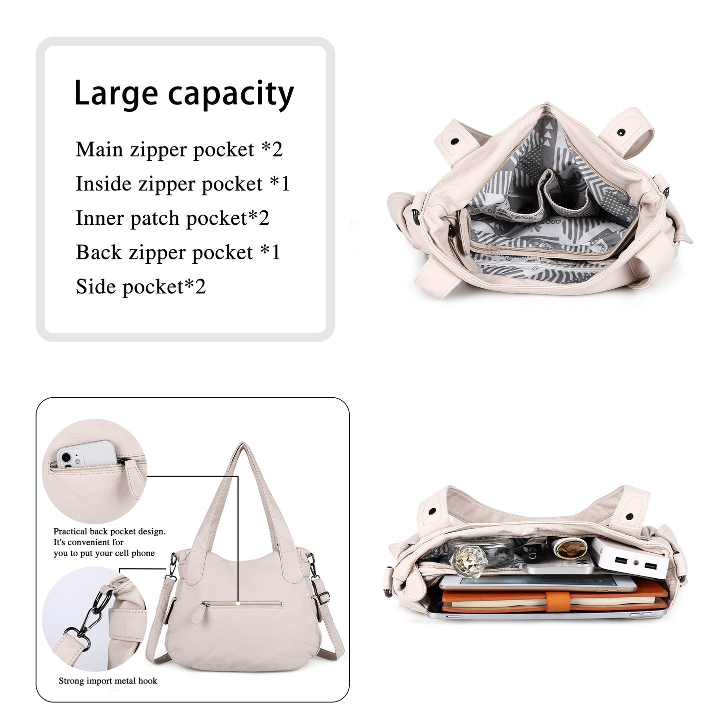 Fashionable Handbags Women Tote Shoulder Top Handle Satchel Hobo Bags