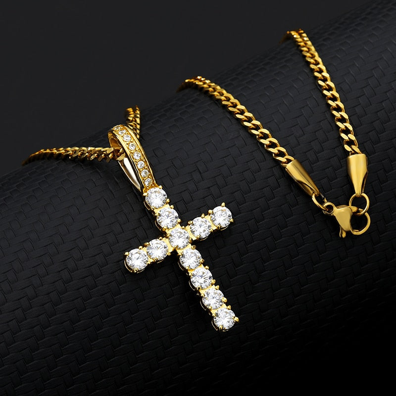 AVORA - ICED CROSS CHAIN