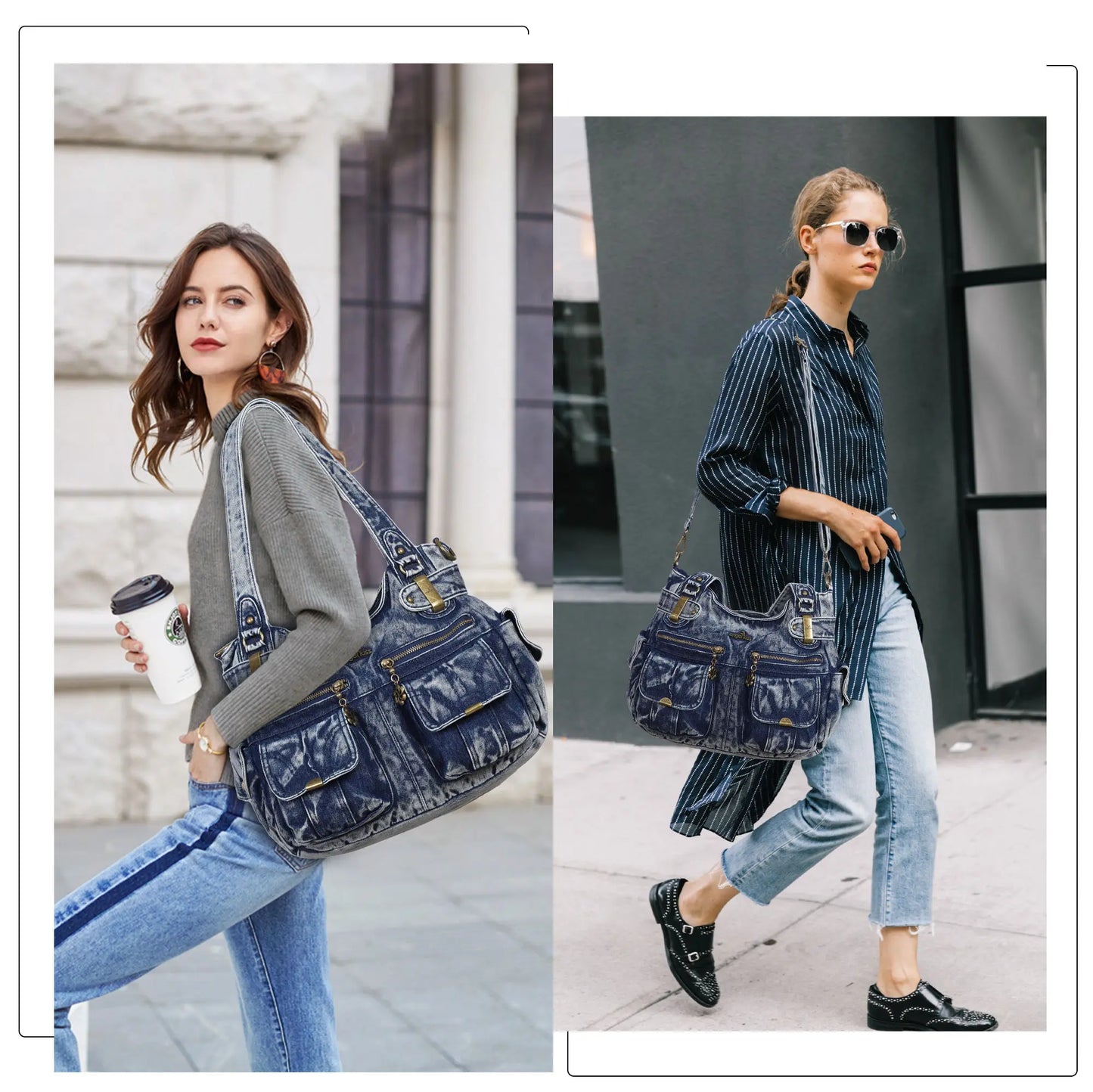Versatile Women's Bag|Soft Vegan Leather Multi-Pocket Crossbody Shoulder