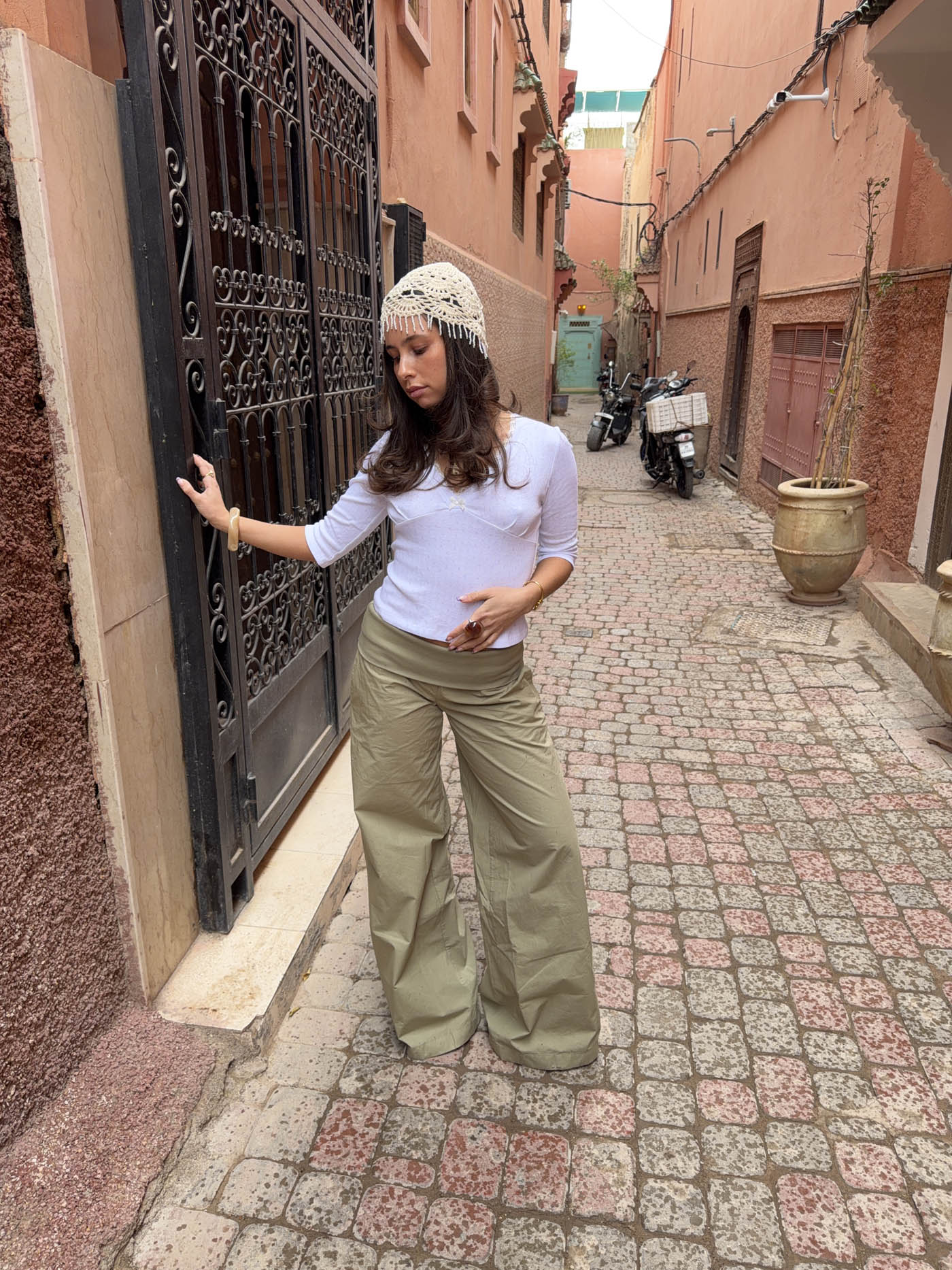Suza pants with ribbed waist