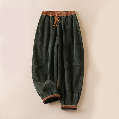 Thermal Fleece-Lined Harem Pants