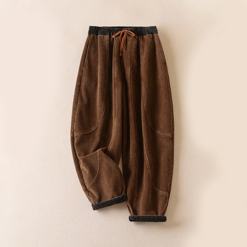 Thermal Fleece-Lined Harem Pants