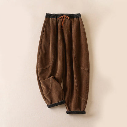 Thermal Fleece-Lined Harem Pants