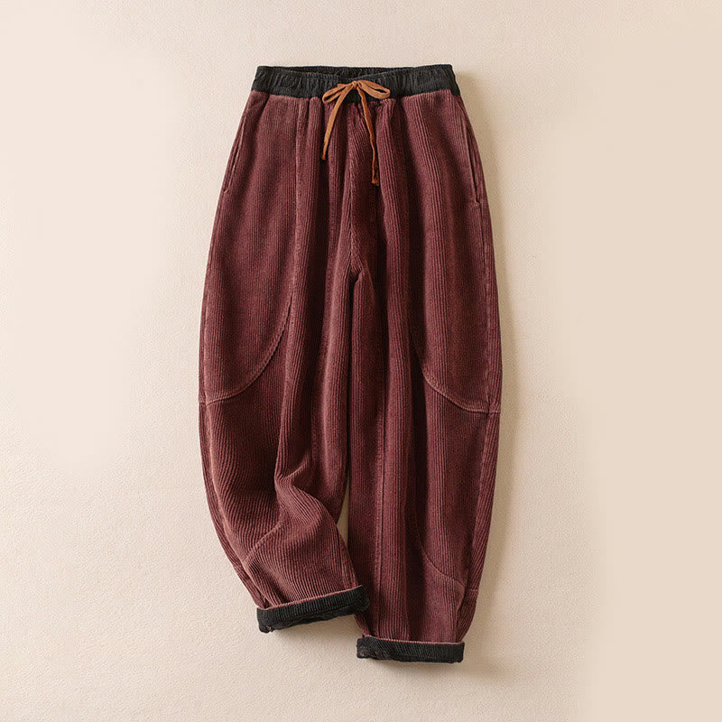 Thermal Fleece-Lined Harem Pants