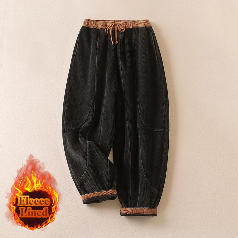 Thermal Fleece-Lined Harem Pants