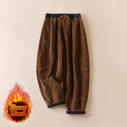Thermal Fleece-Lined Harem Pants