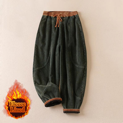Thermal Fleece-Lined Harem Pants