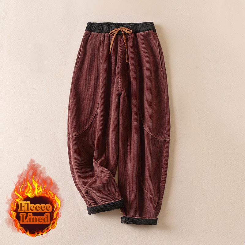 Thermal Fleece-Lined Harem Pants