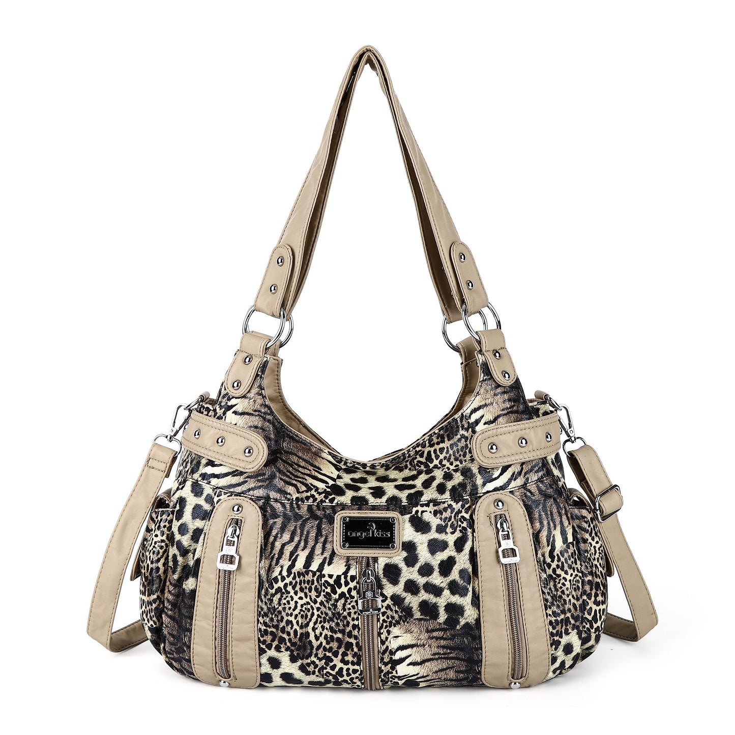 Fashion women large capacity leopard print shoulder bag vagrant bag