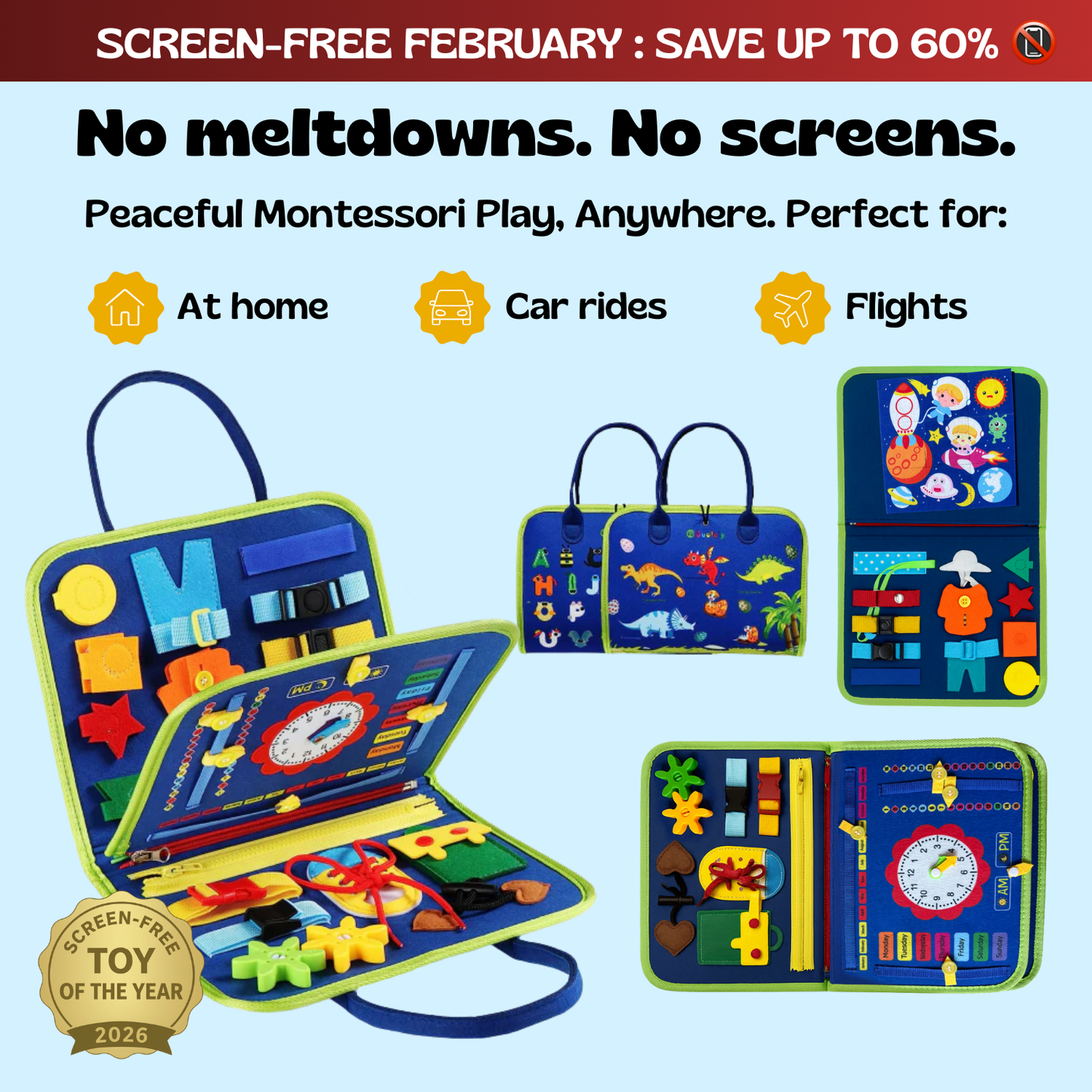 Avora™- Montessori Busy Board