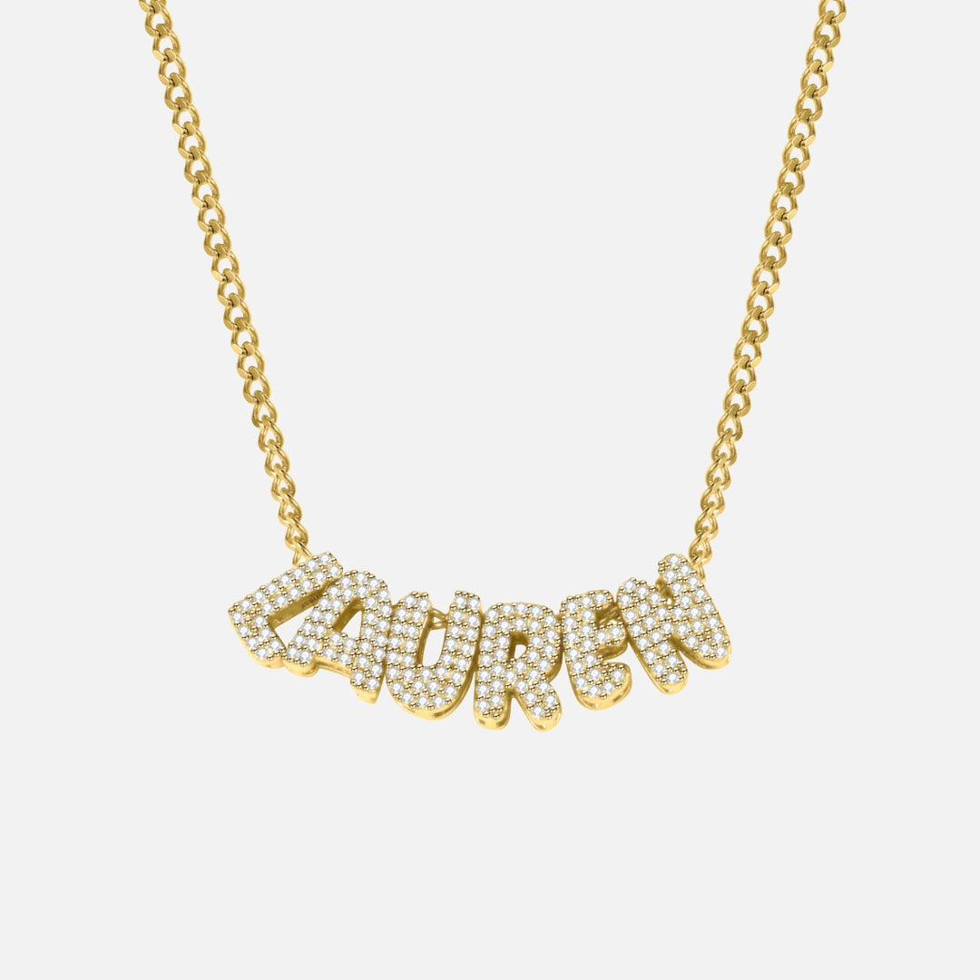 Crystal name necklace