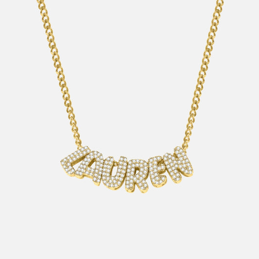 Crystal name necklace