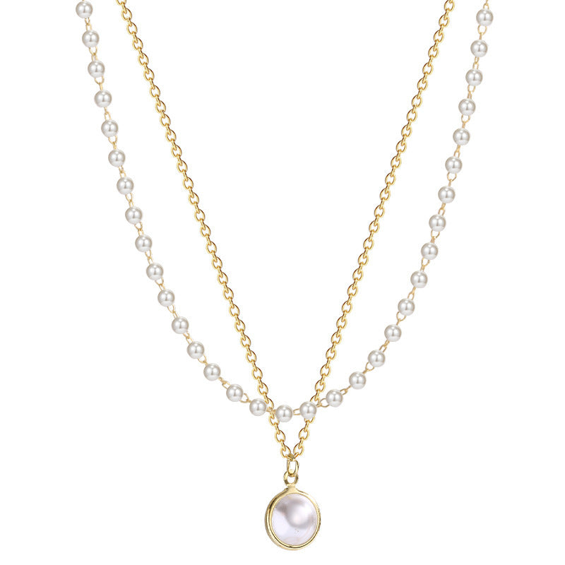 Summer Double-layer Pearls Necklace