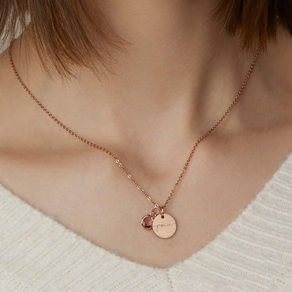 Personalized Name Birthstone Pendant