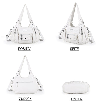 Women Shoulder Bag Handbag of Washed PU Leather
