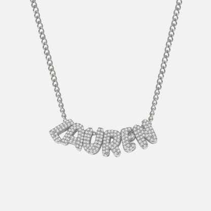 Crystal name necklace