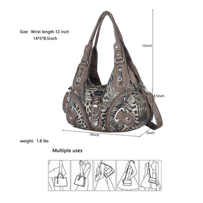 Urban Hobo Shoulder Handbag (Leopard Release)
