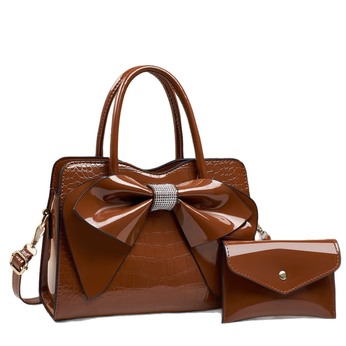 Avora™ Crocodile Bow Bucket Bag + Free Matching Purse