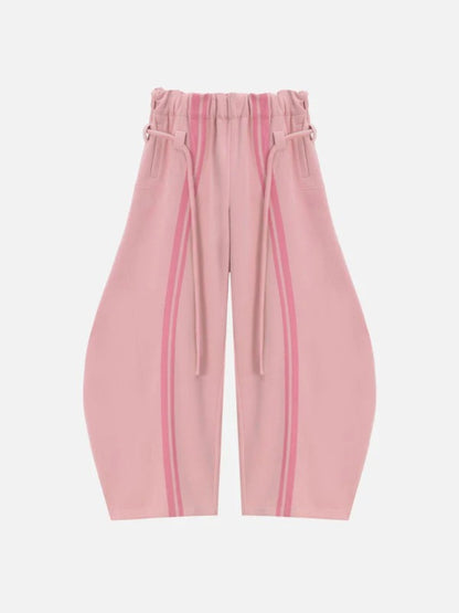 Stripe Baggy Barrel Sweatpants
