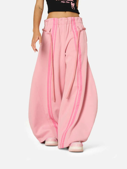 Stripe Baggy Barrel Sweatpants
