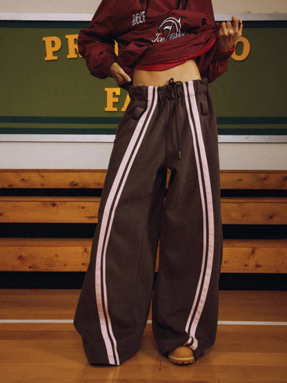 Stripe Baggy Barrel Sweatpants