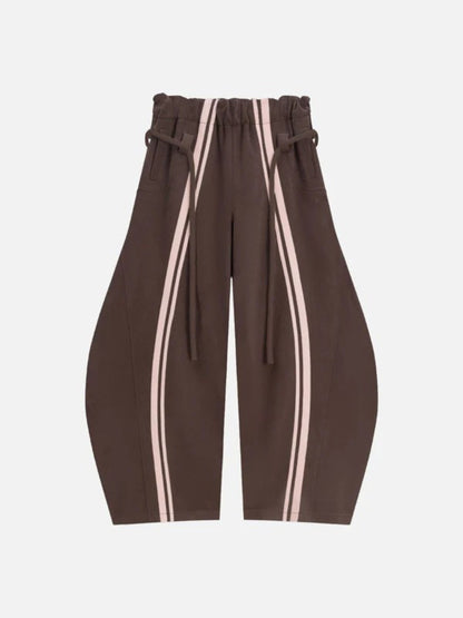 Stripe Baggy Barrel Sweatpants