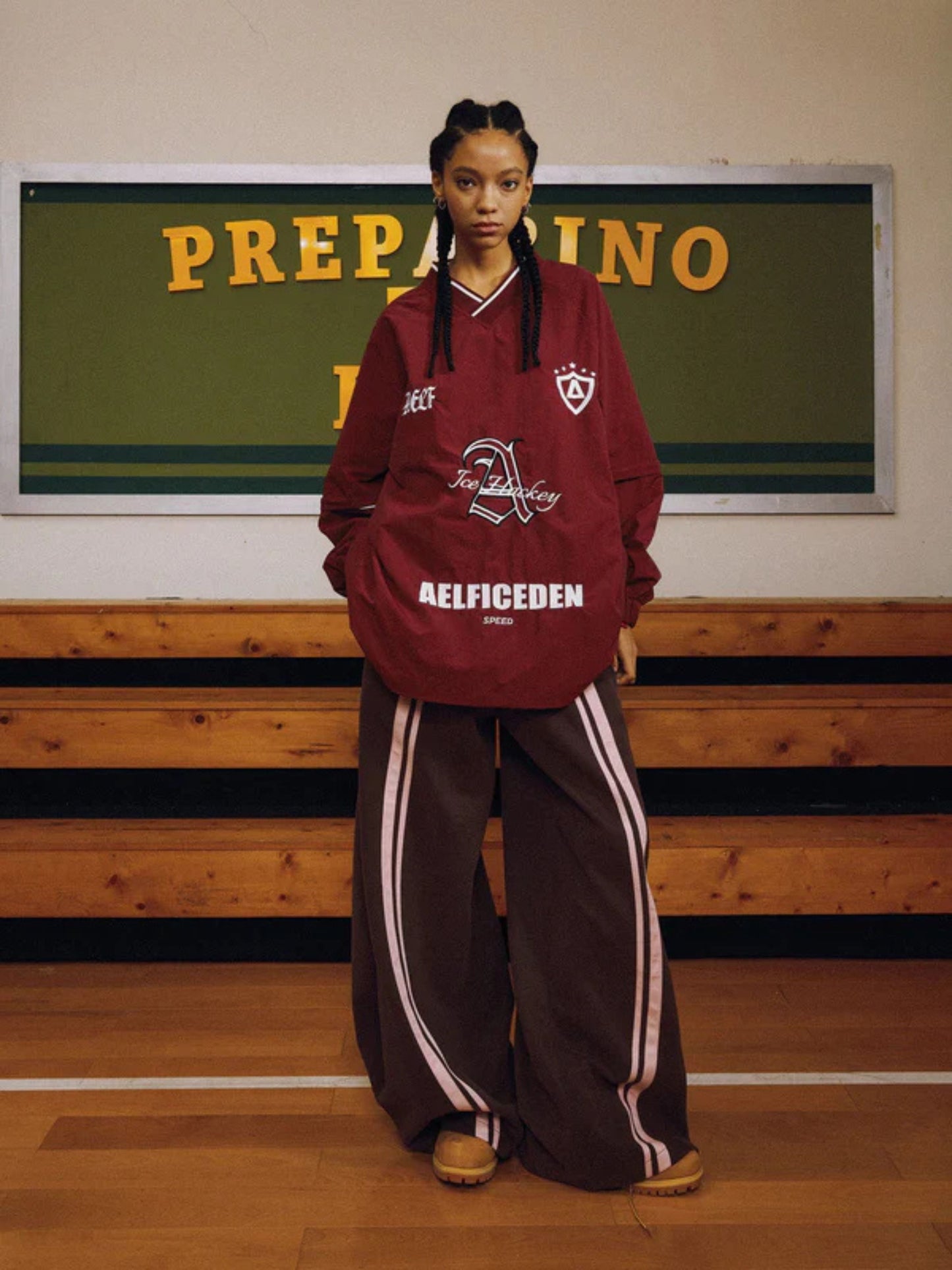 Stripe Baggy Barrel Sweatpants