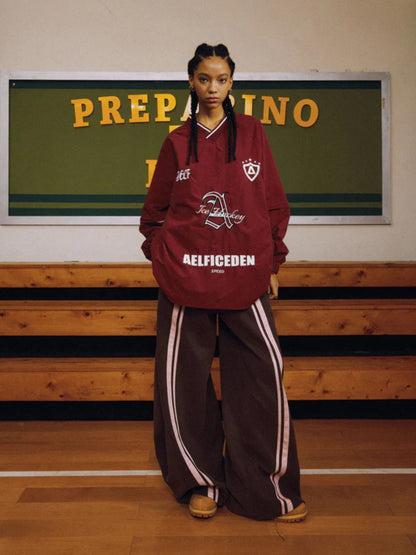 Stripe Baggy Barrel Sweatpants