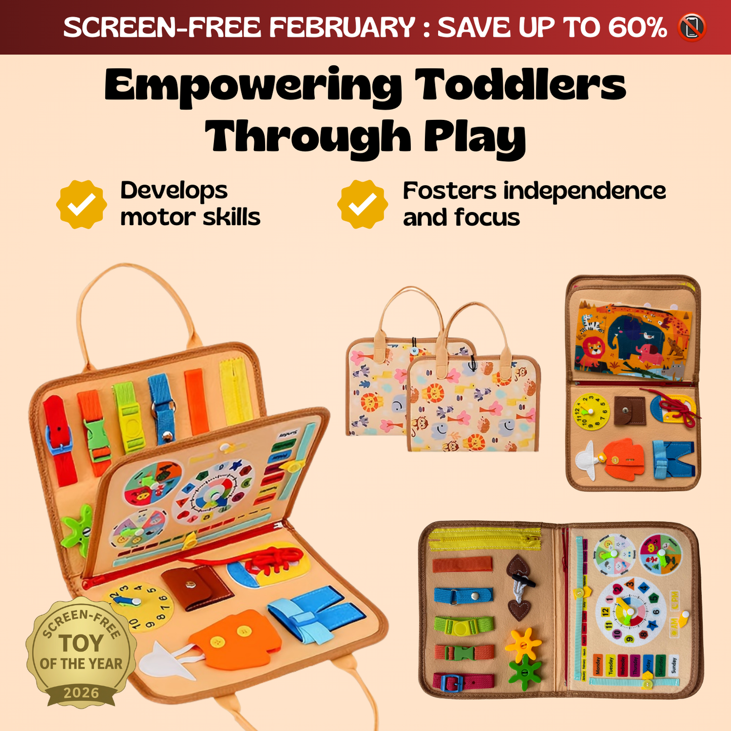 Avora™- Montessori Busy Board