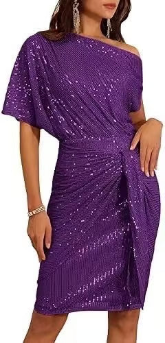 Avora Tie-Wrap Sequin Midi Dress