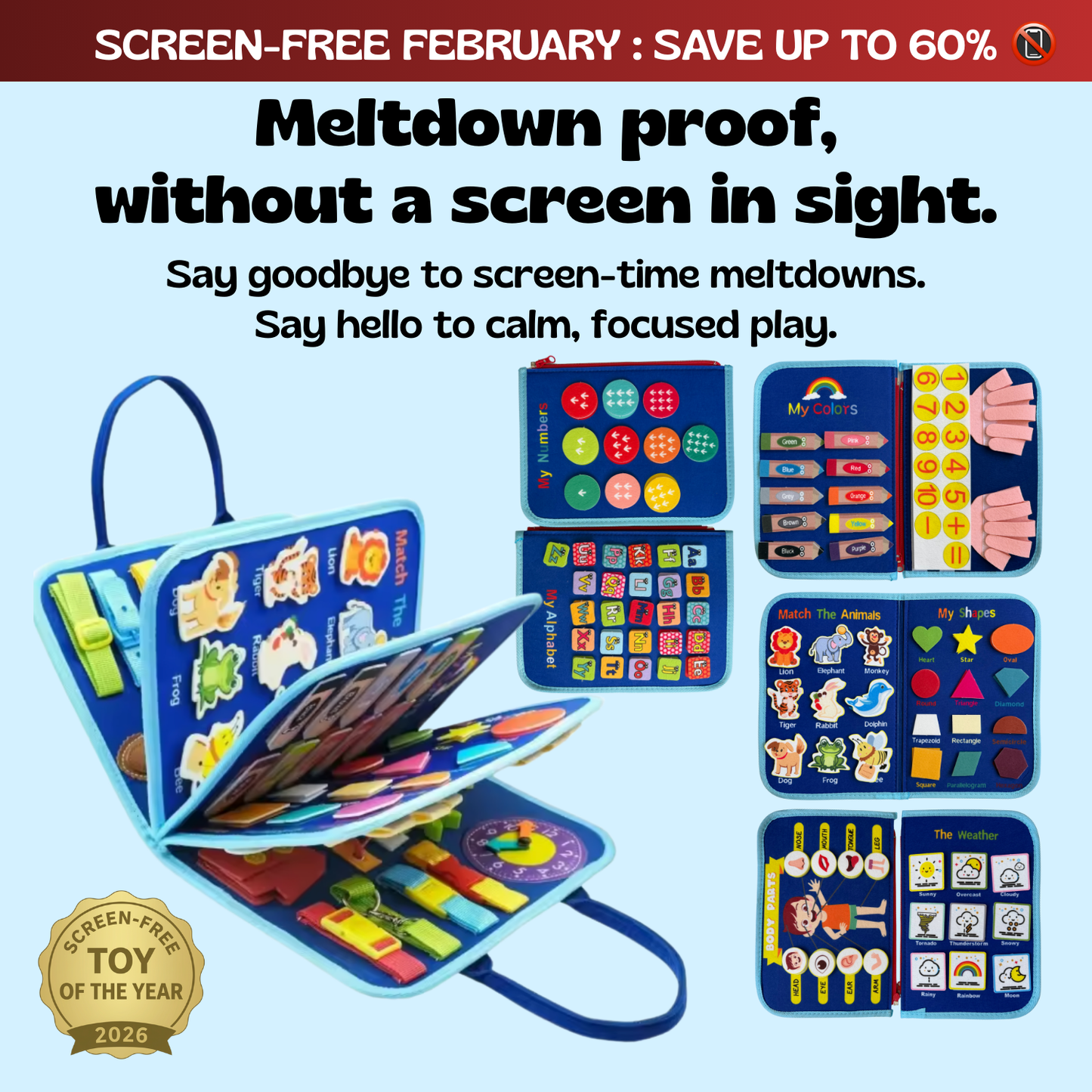 Avora™- Montessori Busy Board