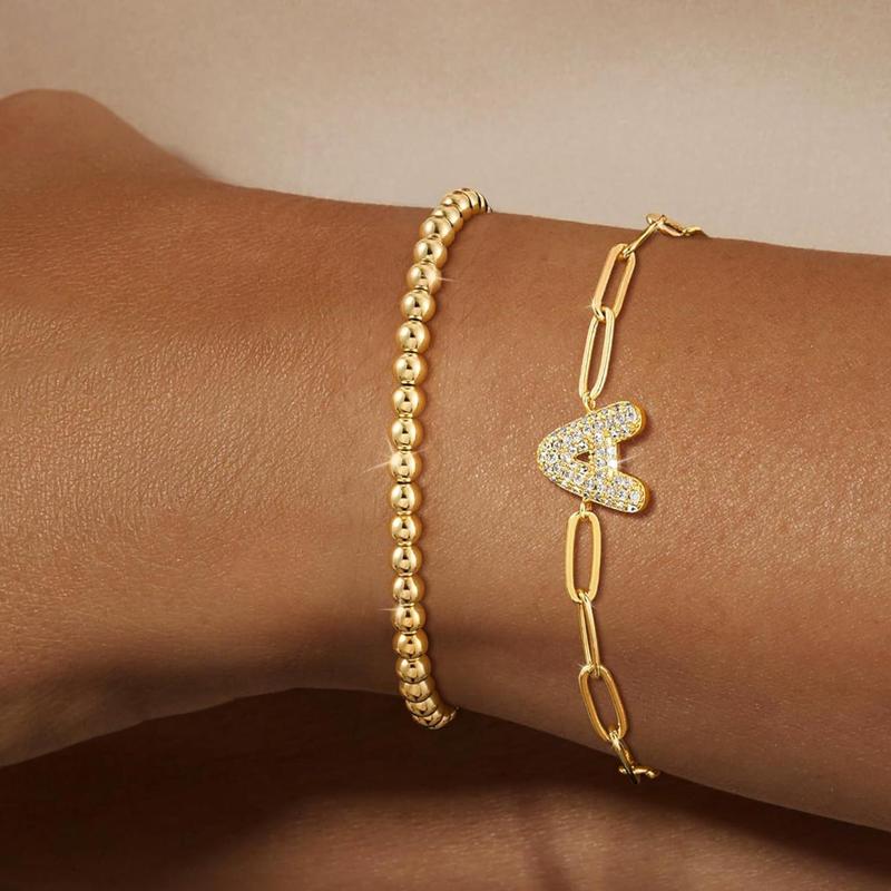 Avora™ Initial Bubble Bracelet Set