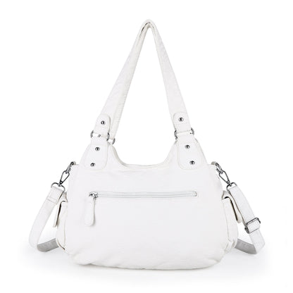 Women Shoulder Bag Handbag of Washed PU Leather