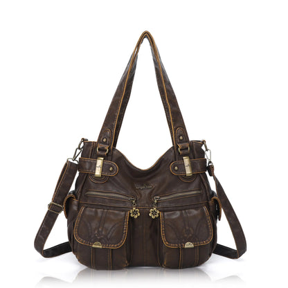 Versatile Women's Bag｜Soft Vegan Leather Multi-Pocket  Crossbody Shoulder