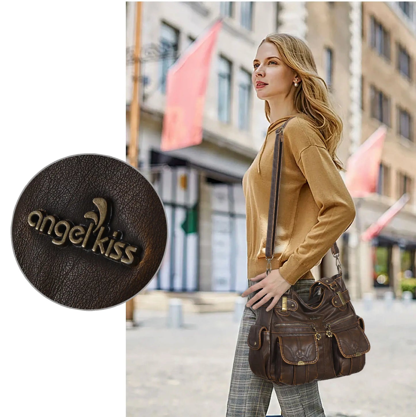 Versatile Women's Bag｜Soft Vegan Leather Multi-Pocket  Crossbody Shoulder