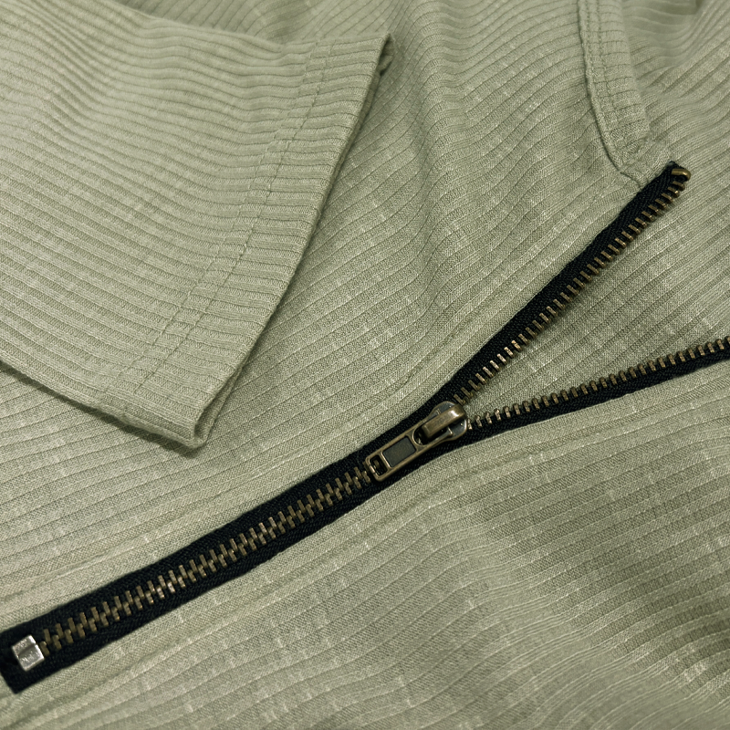 Urban Zip-neck Long-sleeved T-shirt