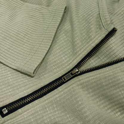 Urban Zip-neck Long-sleeved T-shirt