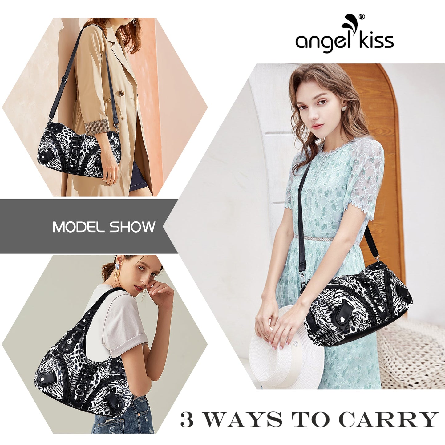 Urban Hobo Shoulder Handbag (Leopard Release)