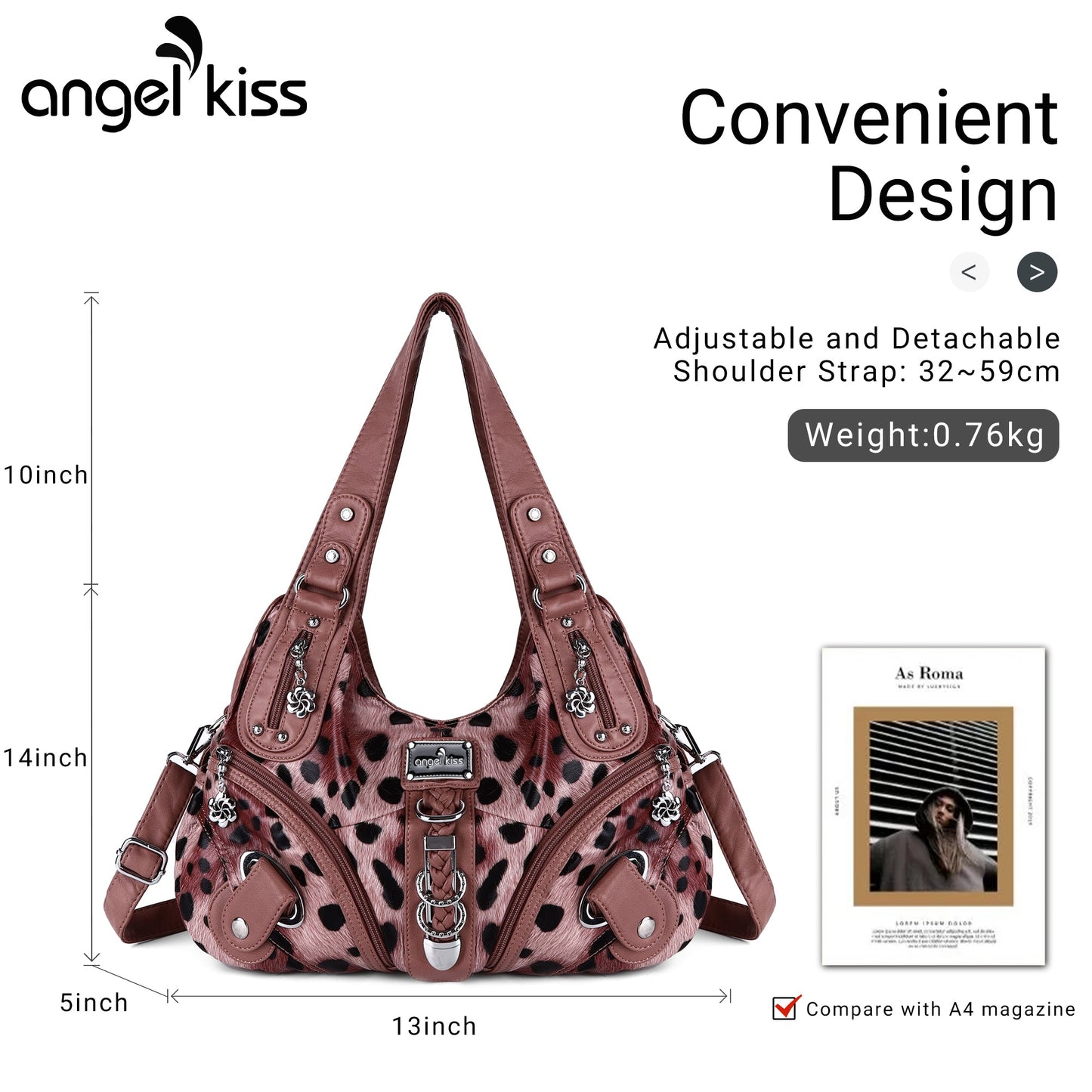 Urban Hobo Shoulder Handbag (Leopard Release)