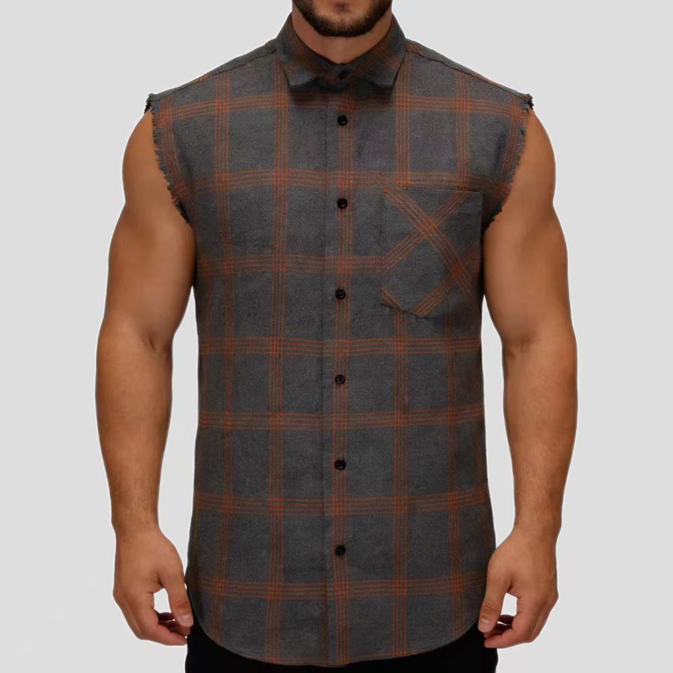 Retro Sleeveless Lapel Shirt