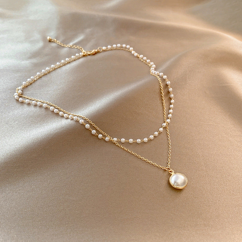 Summer Double-layer Pearls Necklace