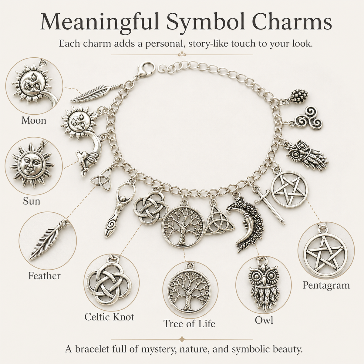 🔥Limited Time 50% Off✨Vintage Witchy Charm Bracelet