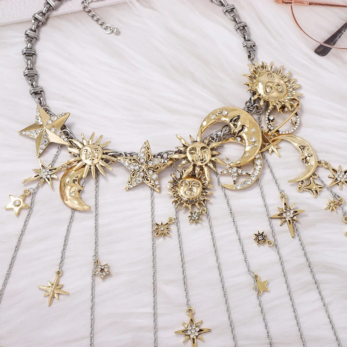 Sun & Moon Multi Pendant Necklace
