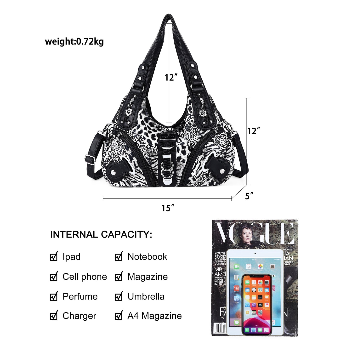 Urban Hobo Shoulder Handbag (Leopard Release)