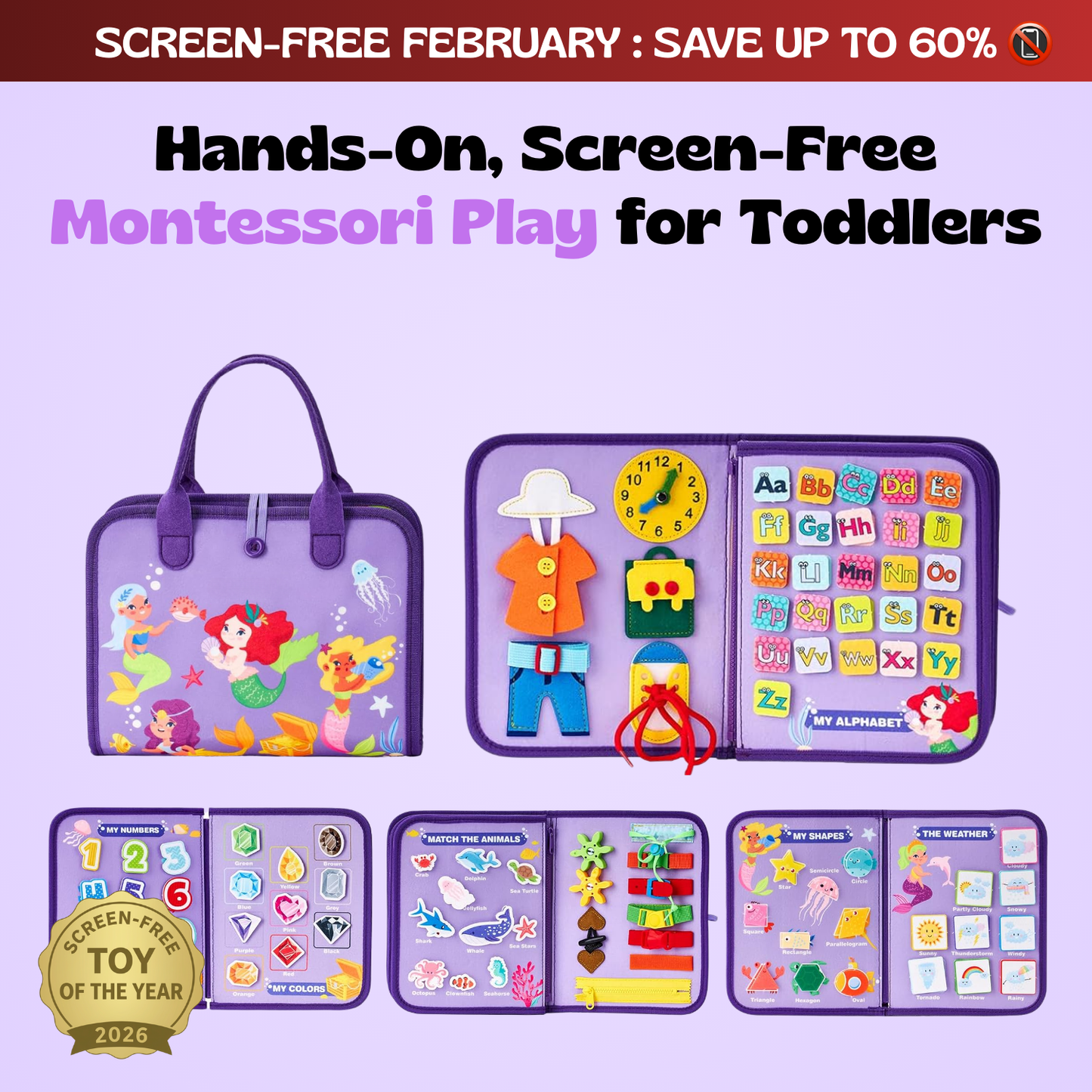 Avora™- Montessori Busy Board