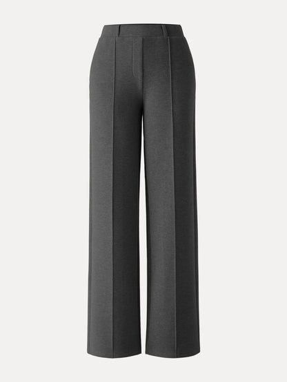 High Waisted Straight Leg Pull On Pant