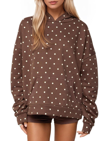 Polka Dot Hoodie and Sweatpants Set