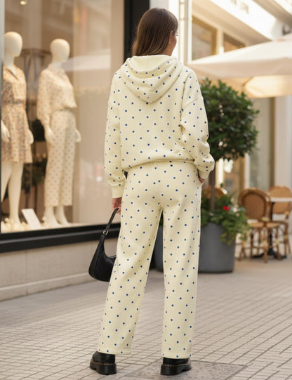 Polka Dot Hoodie and Sweatpants Set