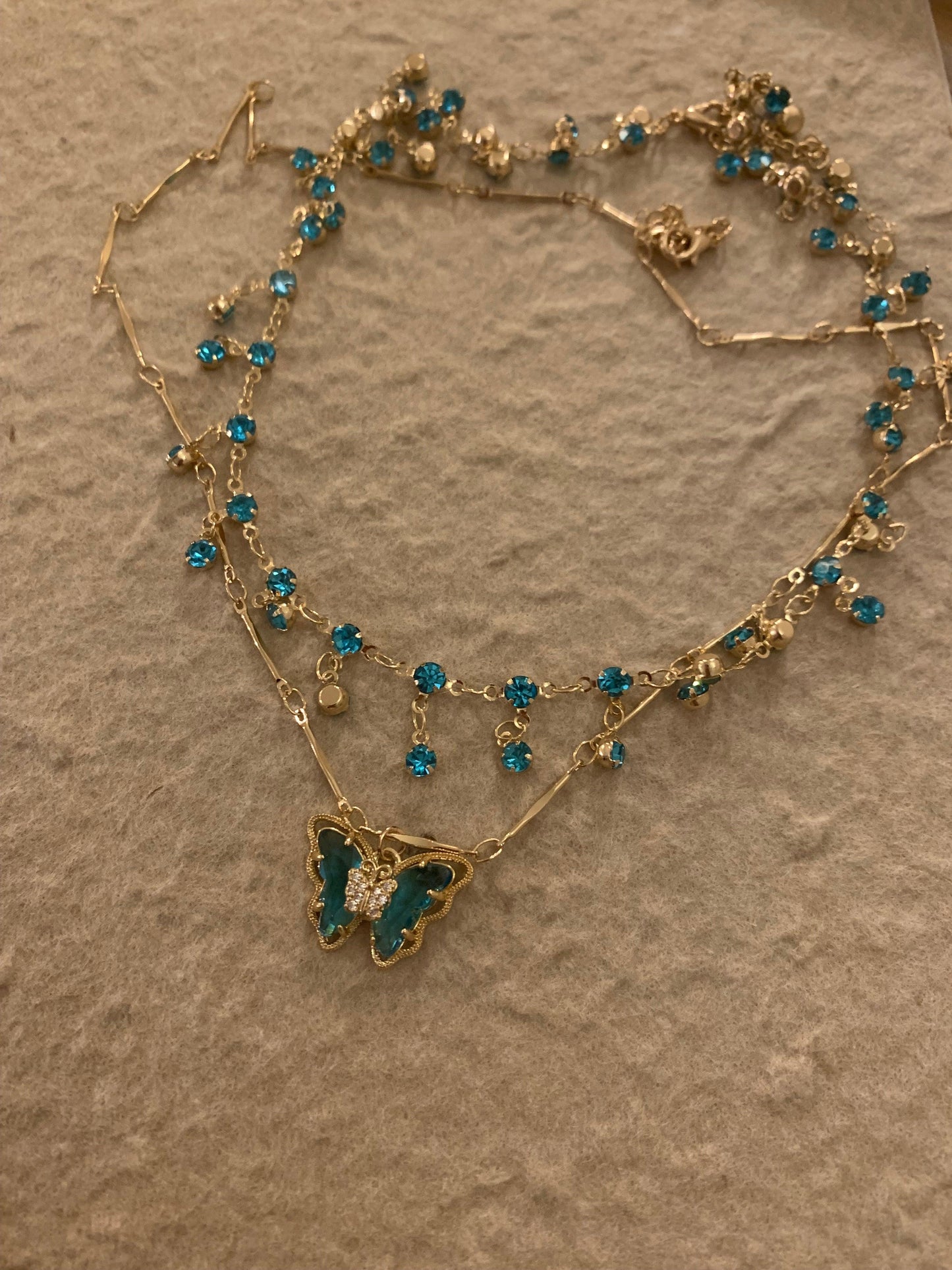 Cutom 2pc Butterfly Necklace