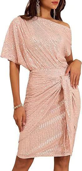 Avora Tie-Wrap Sequin Midi Dress